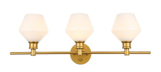 Elegant Lighting - LD2317BR - Three Light Wall Sconce - Gene - Brass and Frosted white glass