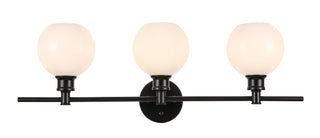 Elegant Lighting - LD2319BK - Three Light Wall Sconce - Collier - Black and Frosted white glass