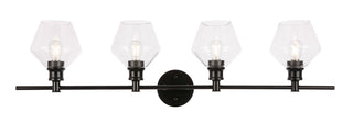 Elegant Lighting - LD2320BK - Four Light Wall Sconce - Gene - Black and Clear glass