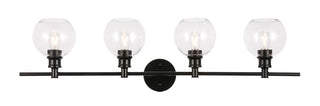 Elegant Lighting - LD2322BK - Four Light Wall Sconce - Collier - Black and Clear glass