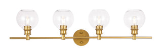 Elegant Lighting - LD2322BR - Four Light Wall Sconce - Collier - Brass and Clear glass