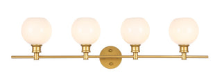 Elegant Lighting - LD2323BR - Four Light Wall Sconce - Collier - Brass and Frosted white glass