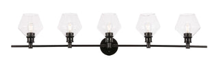Elegant Lighting - LD2324BK - Five Light Wall Sconce - Gene - Black and Clear glass