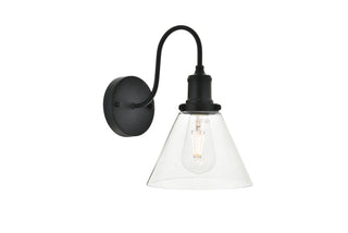 Elegant Lighting - LD4017W7BK - One Light Wall Sconce - Histoire - black and clear