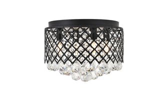 Elegant Lighting - LD5010F13MB - Four Light Flush Mount - Tully - Matte Black and Clear