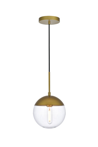 Elegant Lighting - LD6031BR - One Light Pendant - Eclipse - Brass and Clear