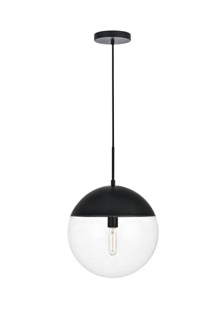 Elegant Lighting - LD6045BK - One Light Pendant - Eclipse - Black and Clear