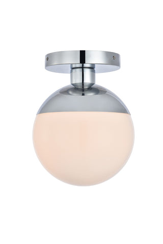 Elegant Lighting - LD6052C - One Light Flush Mount - Eclipse - Chrome and frosted white