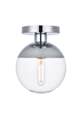 Elegant Lighting - LD6053C - One Light Flush Mount - Eclipse - Chrome and Clear