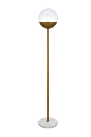 Elegant Lighting - LD6151BR - One Light Floor Lamp - Eclipse - Brass and Clear