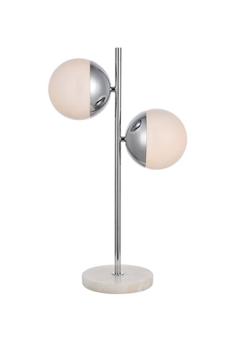 Elegant Lighting - LD6154C - Two Light Table Lamp - Eclipse - Chrome and frosted white