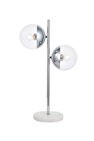 Elegant Lighting - LD6155C - Two Light Table Lamp - Eclipse - Chrome and Clear