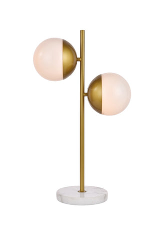 Elegant Lighting - LD6156BR - Two Light Table Lamp - Eclipse - Brass and frosted white