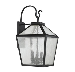 Woodstock Three Light Wall Lantern in Black