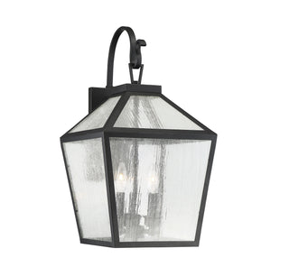 Woodstock Three Light Wall Lantern in Black