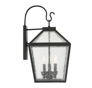 Woodstock Three Light Wall Lantern in Black