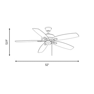 Wind Star 52" Ceiling Fan in Matte Black