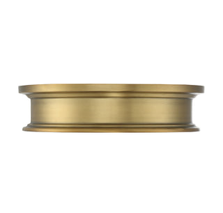 Watkins Three Light Flush Mount in Warm Brass