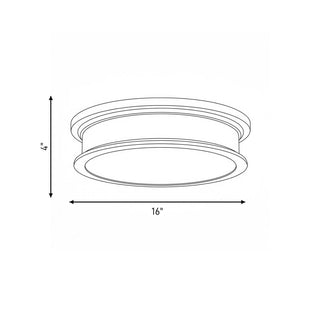 Watkins Three Light Flush Mount in Warm Brass