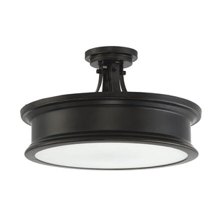 Watkins Three Light Semi-Flush Mount in Classic Bronze