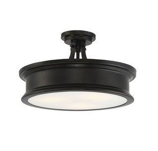 Watkins Three Light Semi-Flush Mount in Classic Bronze