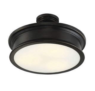 Watkins Three Light Semi-Flush Mount in Classic Bronze