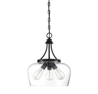 Octave Three Light Pendant in Black