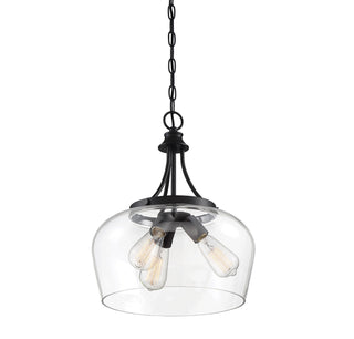 Octave Three Light Pendant in Black