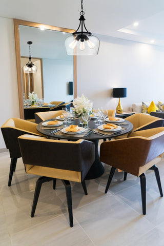 Octave Three Light Pendant in Black