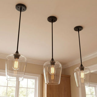 Octave One Light Pendant in Black