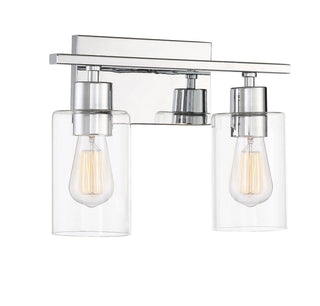 Lambert Two Light Bath Bar in Polished Chrome