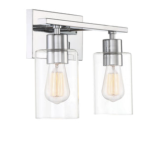Lambert Two Light Bath Bar in Polished Chrome