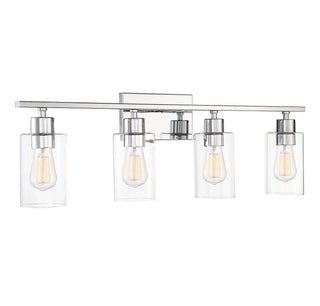Lambert Four Light Bath Bar in Polished Chrome