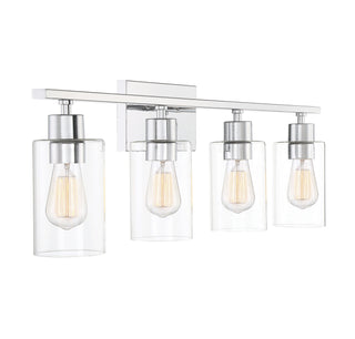 Lambert Four Light Bath Bar in Polished Chrome