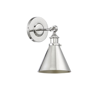 Glenn One Light Wall Sconce in Polished Nickel