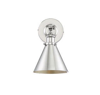 Glenn One Light Wall Sconce in Polished Nickel