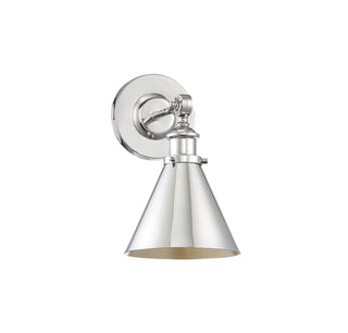Glenn One Light Wall Sconce in Polished Nickel