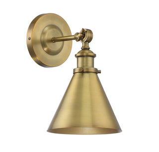 Glenn One Light Wall Sconce in Warm Brass