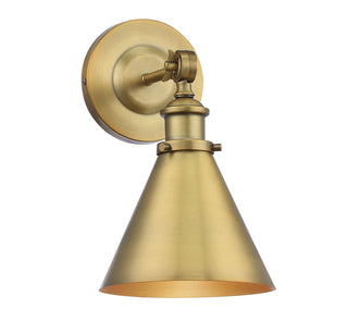 Glenn One Light Wall Sconce in Warm Brass