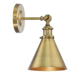 Glenn One Light Wall Sconce in Warm Brass