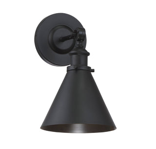 Glenn One Light Wall Sconce in Matte Black