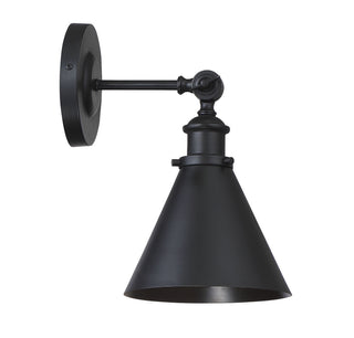 Glenn One Light Wall Sconce in Matte Black