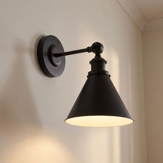 Glenn One Light Wall Sconce in Matte Black