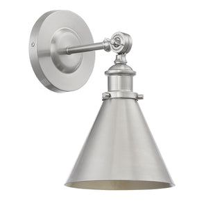 Glenn One Light Wall Sconce in Satin Nickel