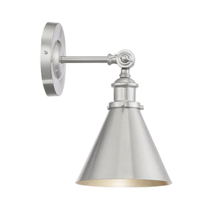 Glenn One Light Wall Sconce in Satin Nickel