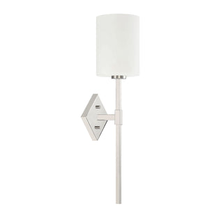 Destin One Light Wall Sconce in Polished Nickel