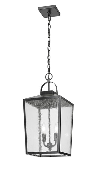 Devens 2-Light Outdoor Hanging Lantern Powder Coated Black
