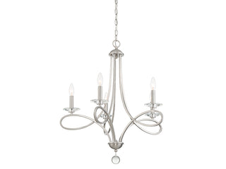 Mchan Five Light Chandelier in Brushed Nickel