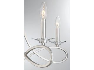 Mchan Five Light Chandelier in Brushed Nickel
