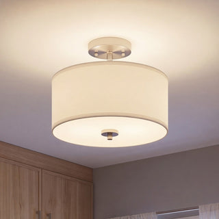 Msemi Two Light Semi-Flush Mount in Brushed Nickel